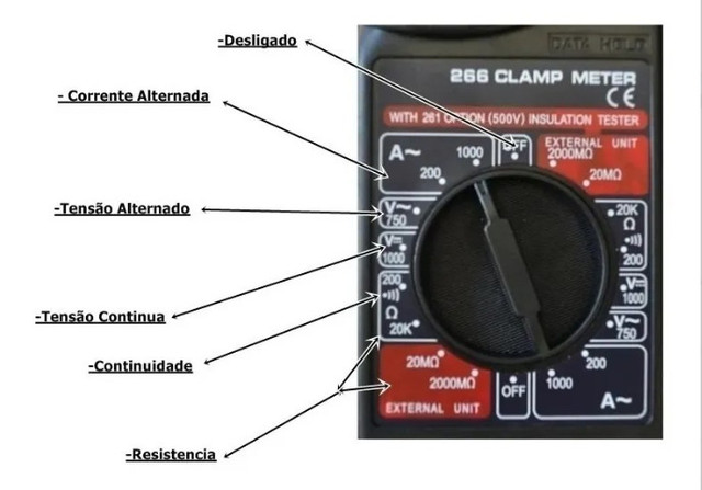 Alicate Amperímetro Digital Multimetro Clamp Meter - Foto 3