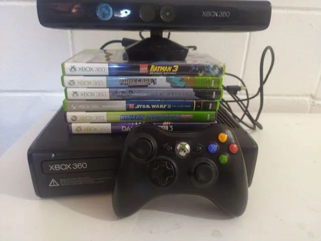 Xbox 360 // Bloqueado e Novo c/ 6 jogos e controle - Videogames