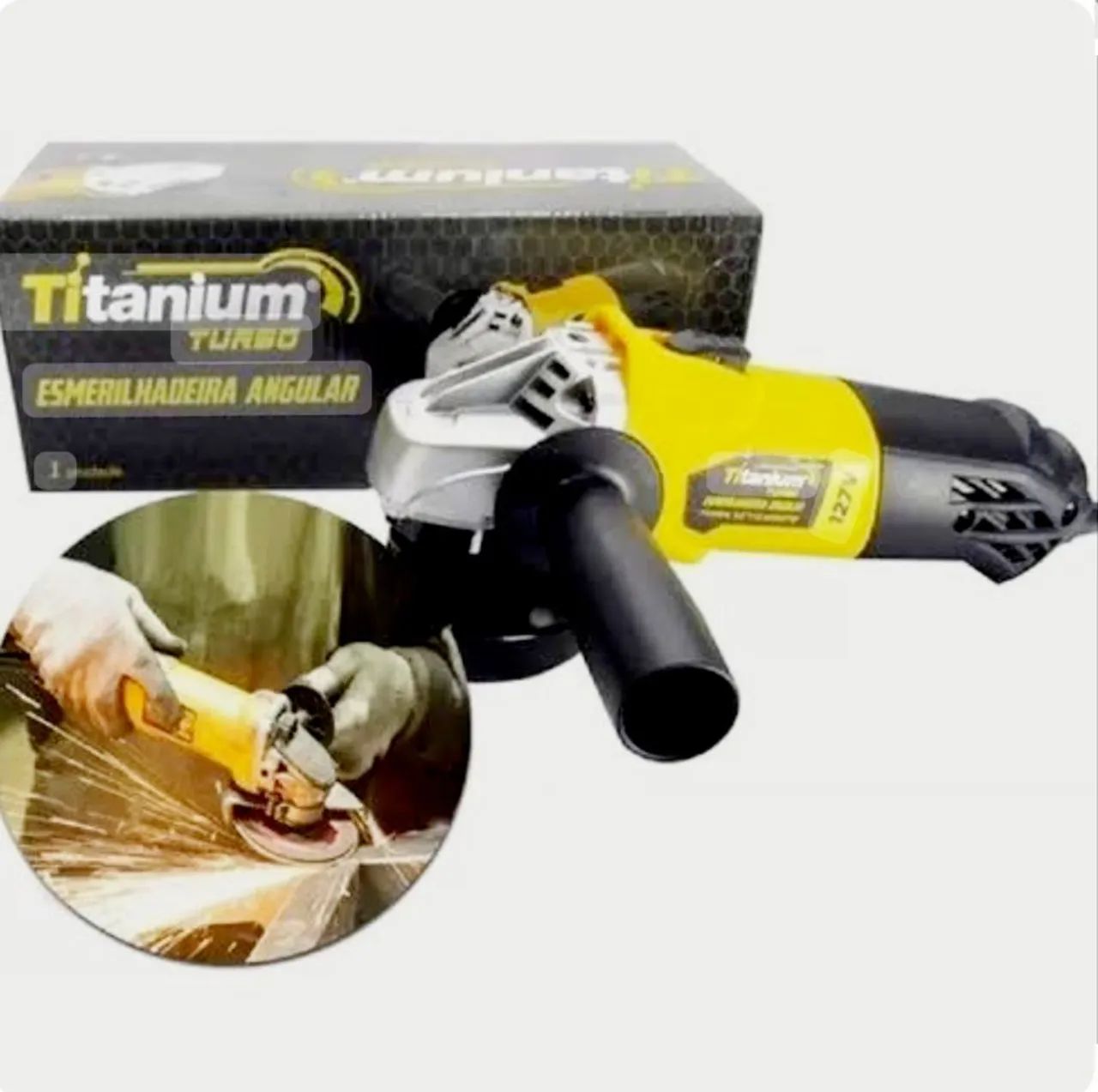 Esmerilhadeira Angular 4.1/2 TITANIUM 800W 220V - Foto 3