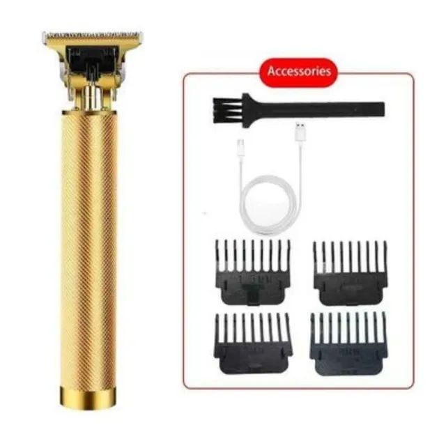 Máquina profissional de cortar cabelo e barba recarregável via USB sem fio aparador - Foto 2