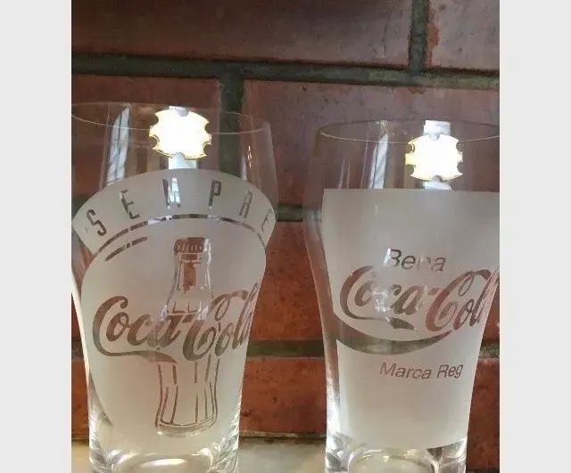 p/colecionador-Coca-Cola 3 Copos de Crystal Vintage  - Foto 2