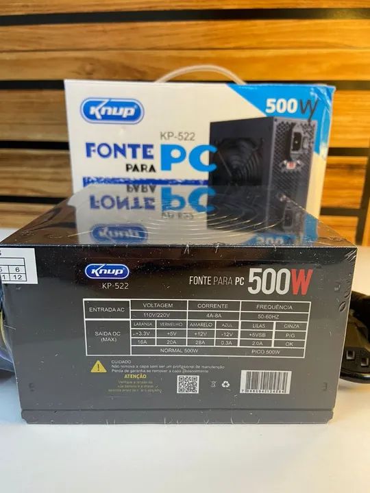 Fonte para PC Knup KP-522 500W - Foto 3