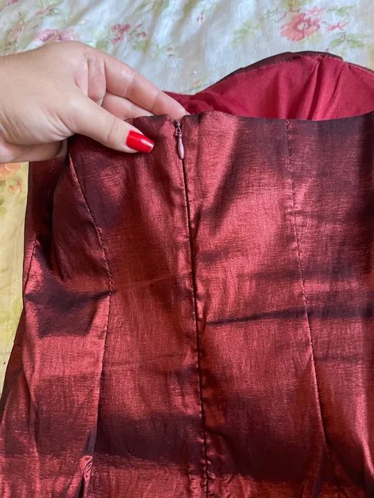 Vestido de festa Vermelho e Azul - Foto 3