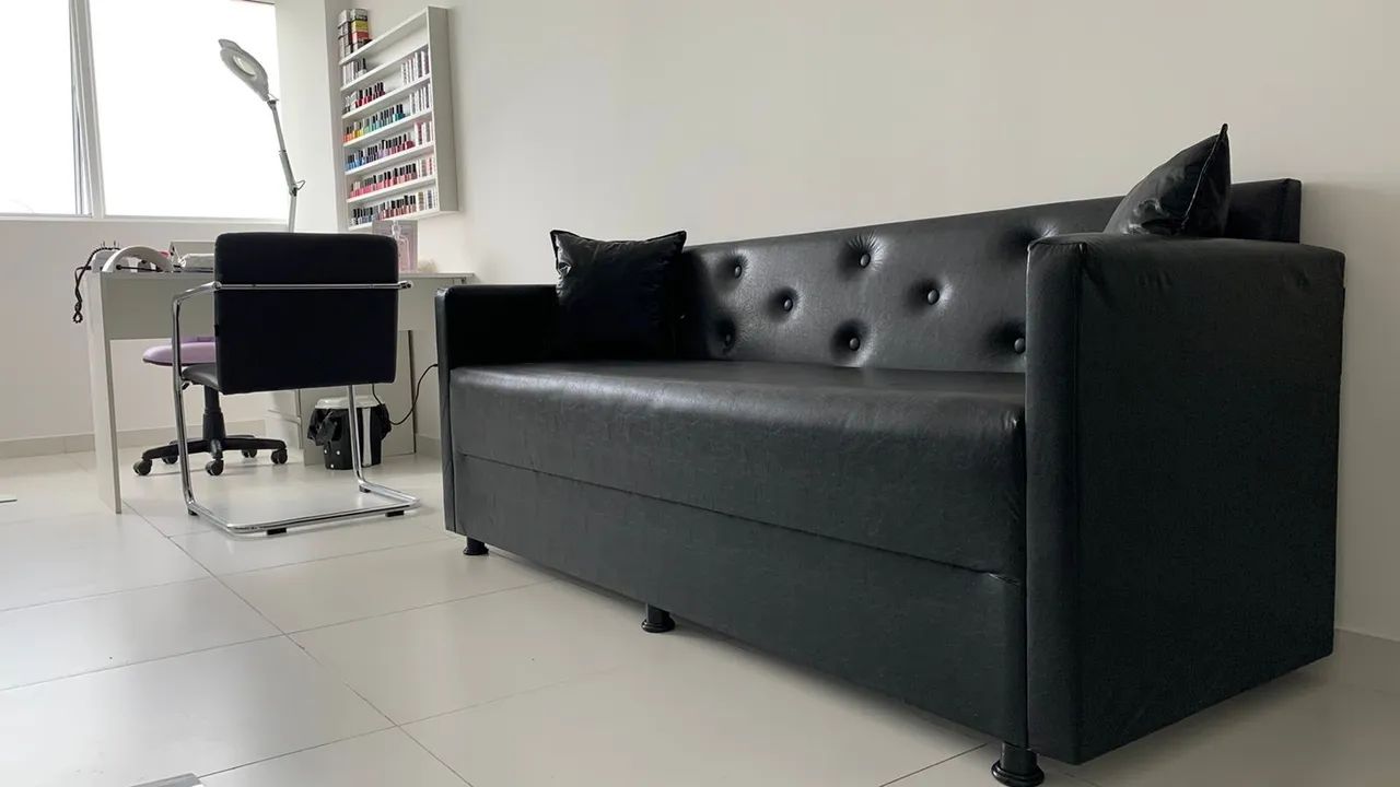 Sofá de Espera 3 lugares em Corino, produto charmoso ideal para vc!! Em corino - Foto 2