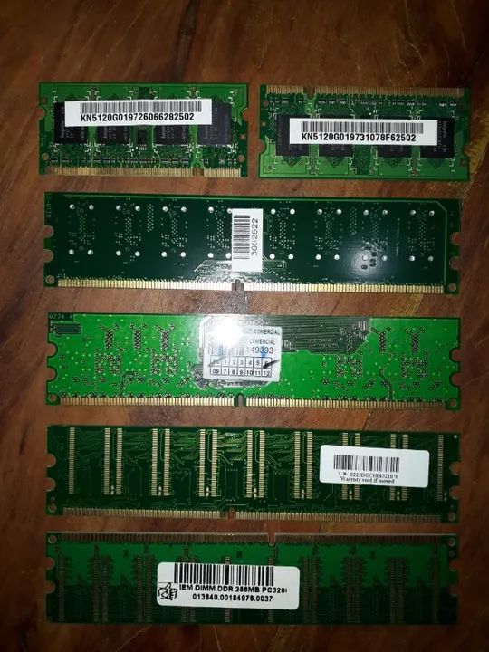 Kit com 6 memórias DDR e DDR2 - Foto 2