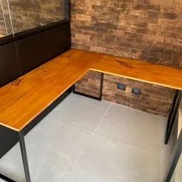 Mesa em L/ estilo industrial  - Foto 2