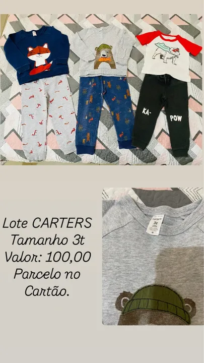 Lote conjuntos Carters 3t.