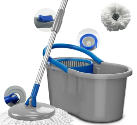 Esfregão Giratório Mop com Balde Capacidade 8 Litros Cesto Giratório Limpeza Rodo (z636)