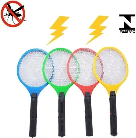 Raquete Mata Mosca e Mosquito Elétrica Recarregável - Foto 5