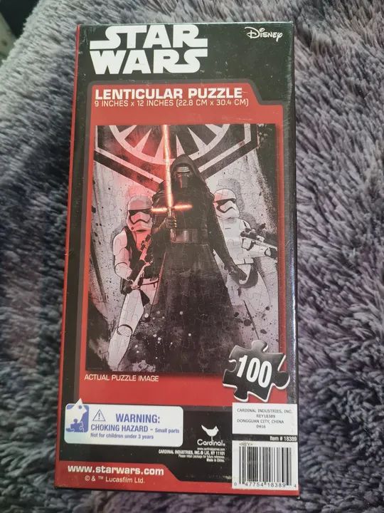 Quebra cabeça star Wars caixa holografica lacrado , 100 peças para colecionador