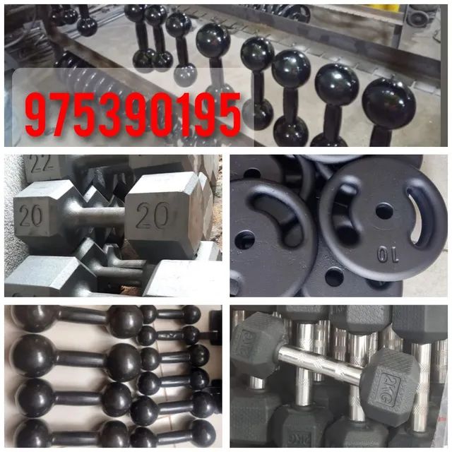 Anilhas Dumbbell barra jump piso halter