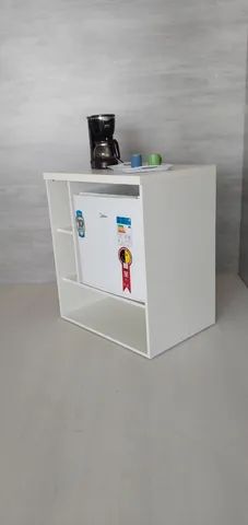 buffet aparador para frigobar pequeno branco 