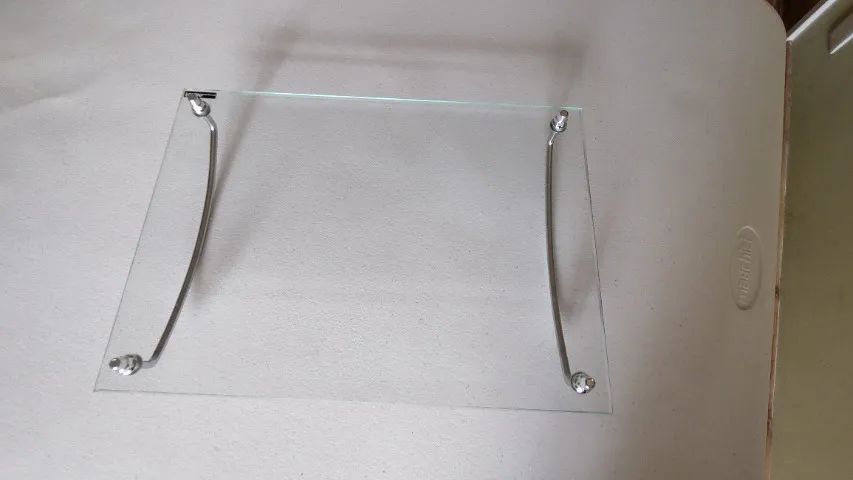 Bandeja retangular vidro e inox - Foto 4