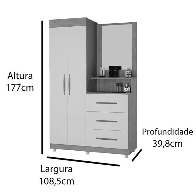 Roupeiro/Cômoda com Espelho OFERTA tt54 - Foto 4