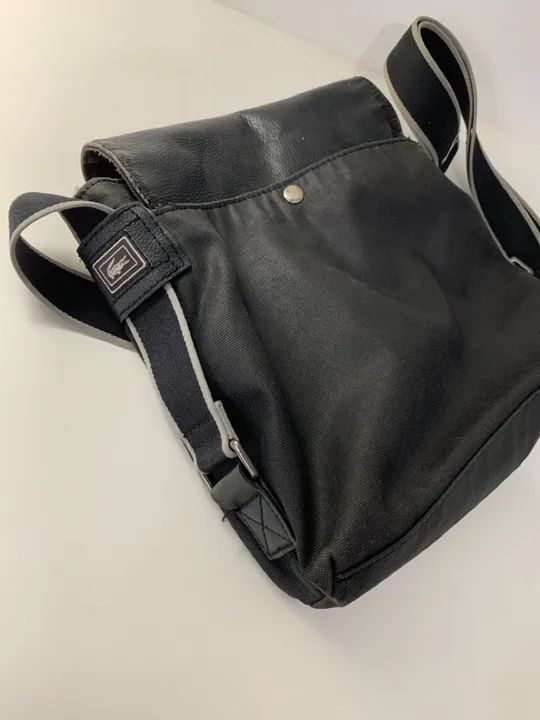Bolsa Lacoste unissex de Ombro Preta - Foto 3