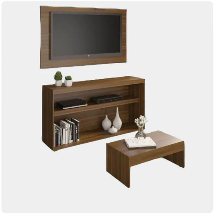 Conjunto Painel, rack e centro 