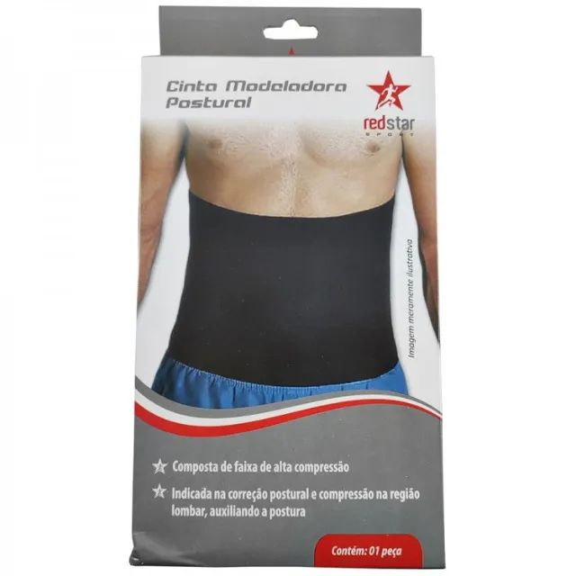 cinta modeladora postural de compressao e perda de medida lc06008 20cmx1m - Foto 2