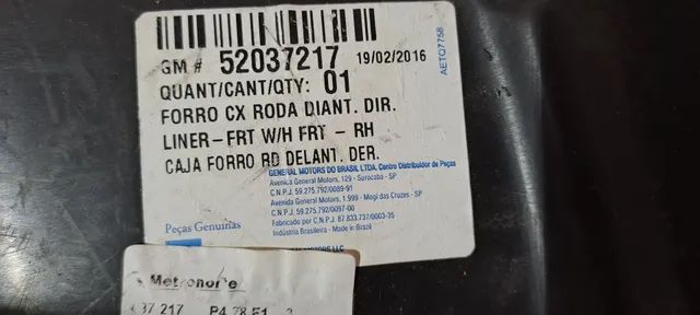Parabarro Parcial Cobalt  12/16 Diant Direito( PARTE TRÁS) PRODUTO ORIGINAL NOVO - Foto 4