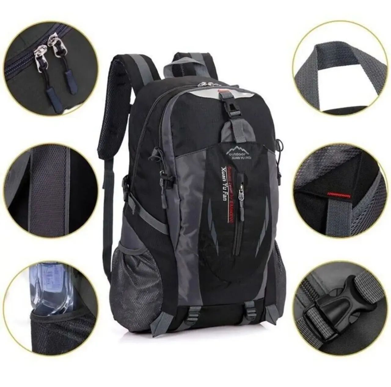 Mochila de Trilha Preta - Nova - Foto 2