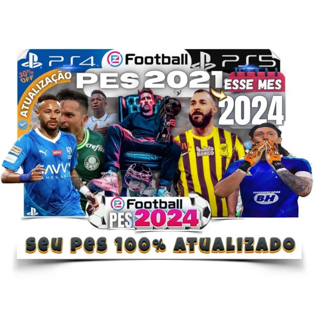 Atualização PES 2021 PS4 PS5 e PC Nova Temporada 2024