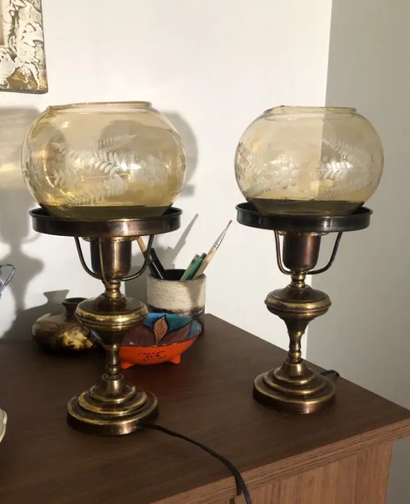 Par de abajur antigos