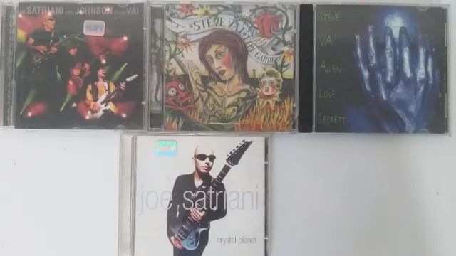 cd rock internacional steve vai e joe satriani, lote com 4 cds seminovos raros