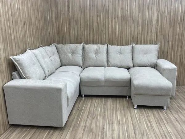 Sofá de Canto Gelo/ Suede - Foto 2