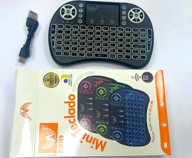 Mini Teclado Sem Fio Altomex AL-313 com Touchpad ? Iluminação LED RGB - Foto 3