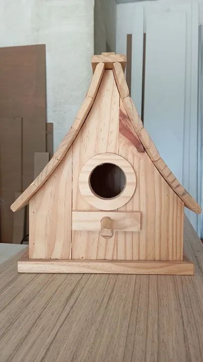 Casa de passarinho em madeira - Foto 2