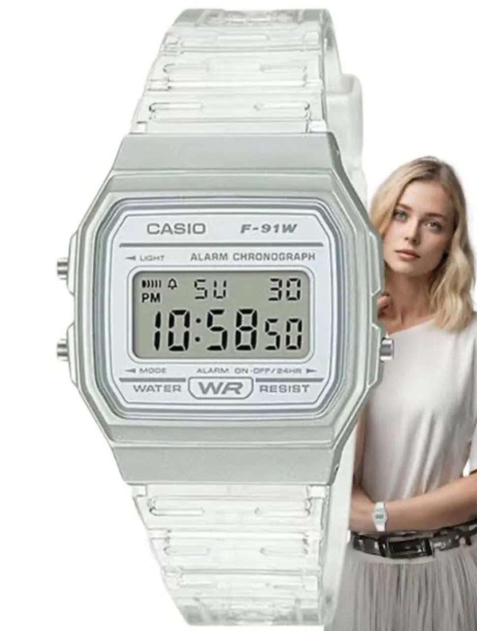 Relógio Casio feminino com pulseira transparente! Original na caixa!  - Foto 3