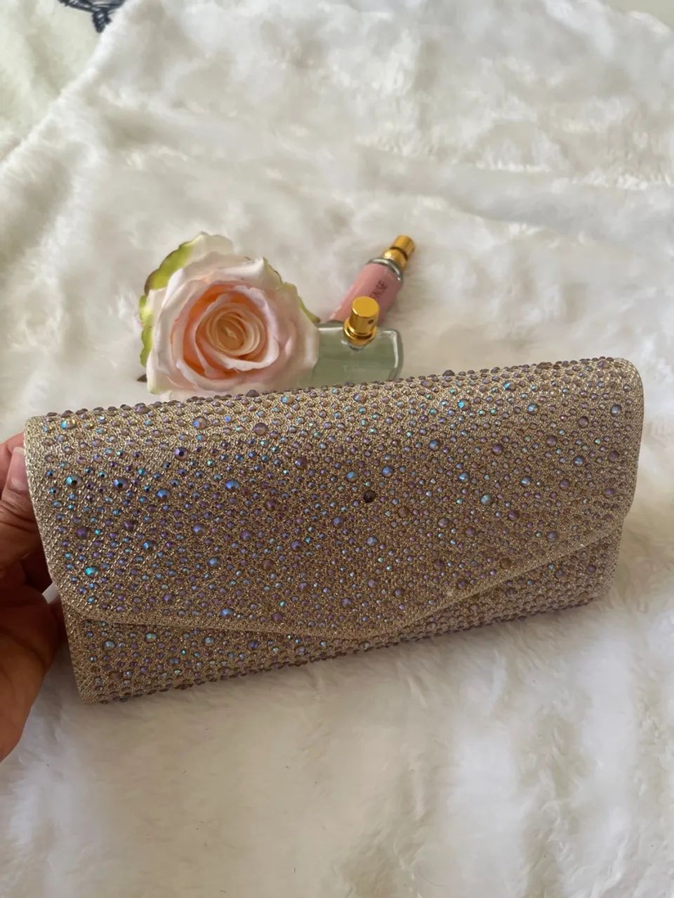 Bolsa de Festa Dourada com Pedrarias - Foto 2