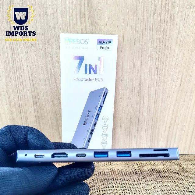 Adaptador Hub Multiportas 7 em 1 Tipo C