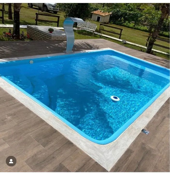 Piscina para seu lazer completa instalada com hidromassagem 