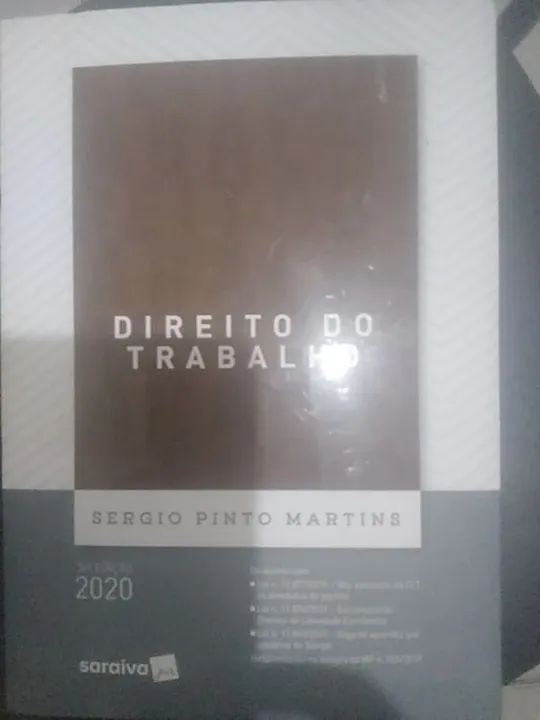 Livro Direito do Trabalho - Sérgio Pinto Martins - 2020 - Saraiva