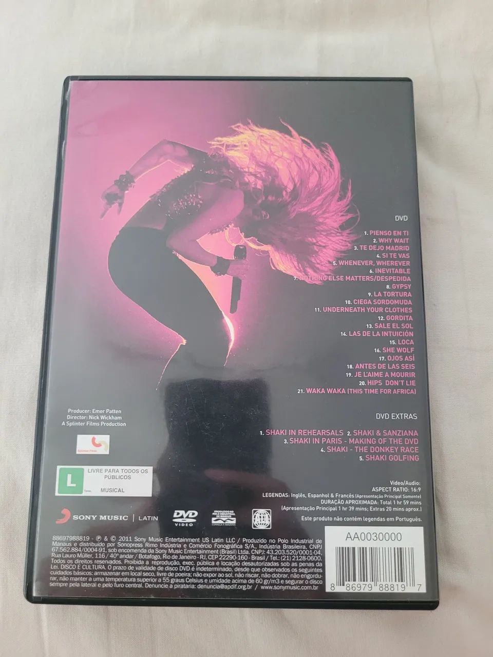 DVD Shakira - Live From Paris - Foto 2