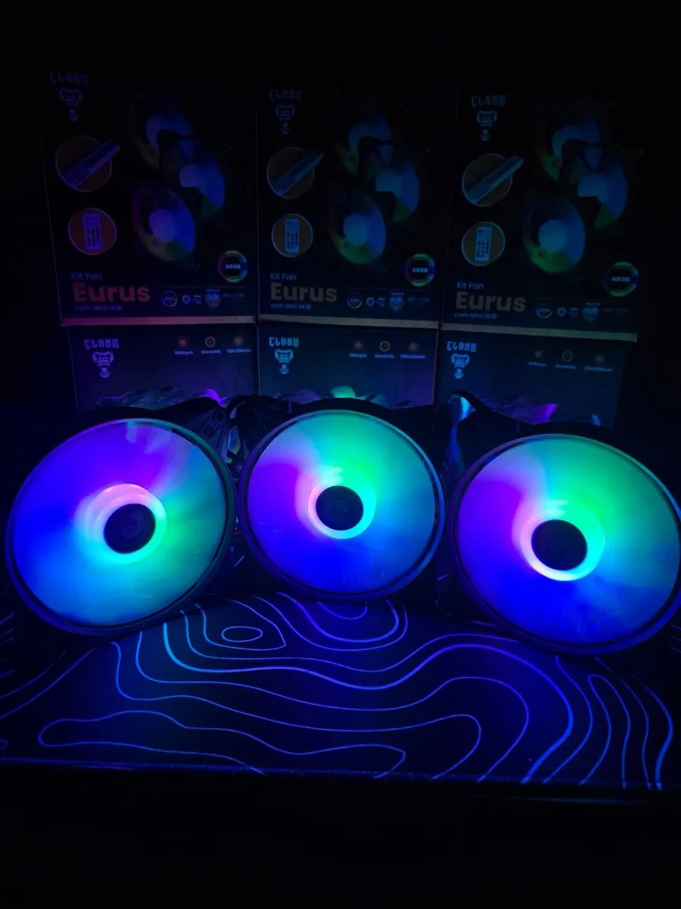 Kit 3 Fans ARGB 6 Pinos + Controladora - Foto 5
