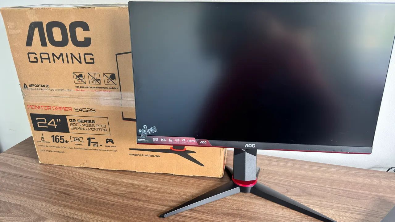 Monitor Gamer AOC 24 Polegadas 165hz como novo (Ac. Cartão)