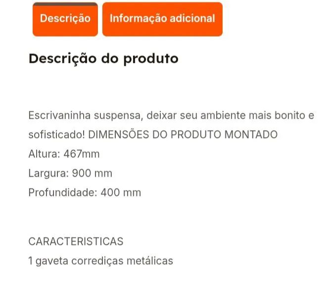 Escrivaninha Suspensa com FRETE GRÁTIS: É DENTRO OU NÃO É!? - Foto 3