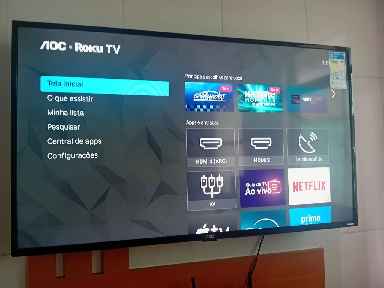 TV AOC 43 completa já vai cm um lindo painel - Foto 4