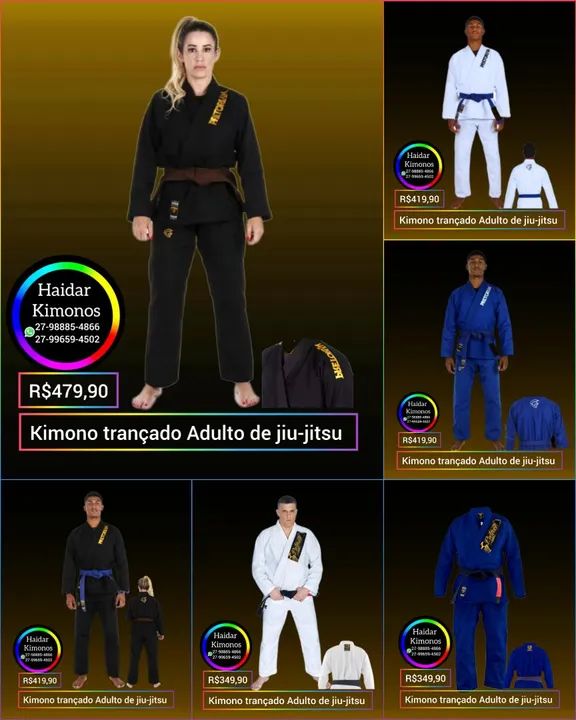 Kimono de Jiu-Jitsu - judô karatê Taekwondo  - Foto 2