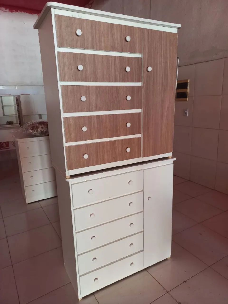 Cômodas Coloridas e Modernas Cômoda Sapateira +5 Gavetas  - Foto 5