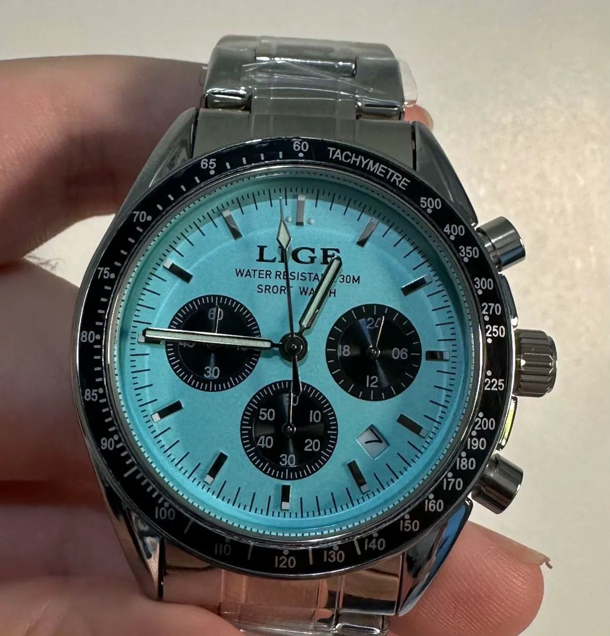 Relógio Masculino Lige Sky Blue - Foto 5