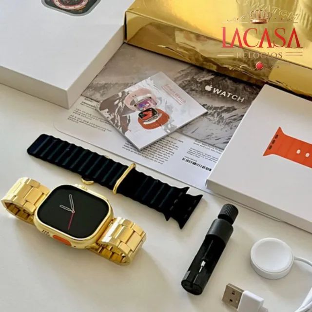 Relógio Ultra GOLD - Inteligente e Luxuoso C/ CAIXA - Foto 3