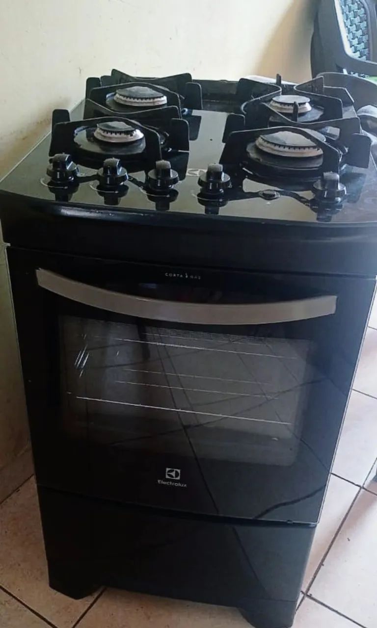 Fogão Electrolux 4 bocas Efficient FE4GP,  Mesa de Vidro,  perfectcook, Automático, Bivolt