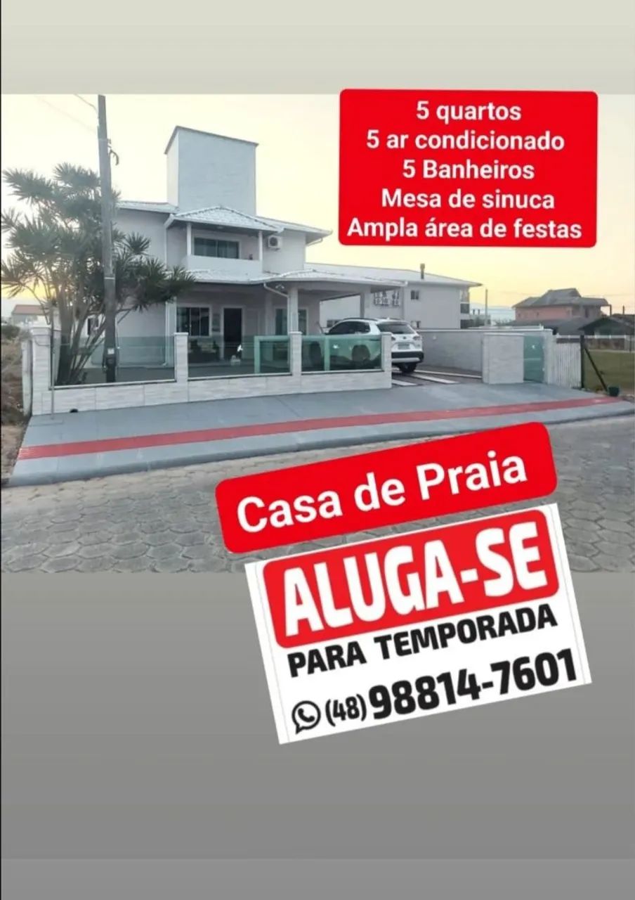 Casa de praia na Ponta do Papagaio. Palhoça.  Próxima a praia é a tudo que vc precisa. 