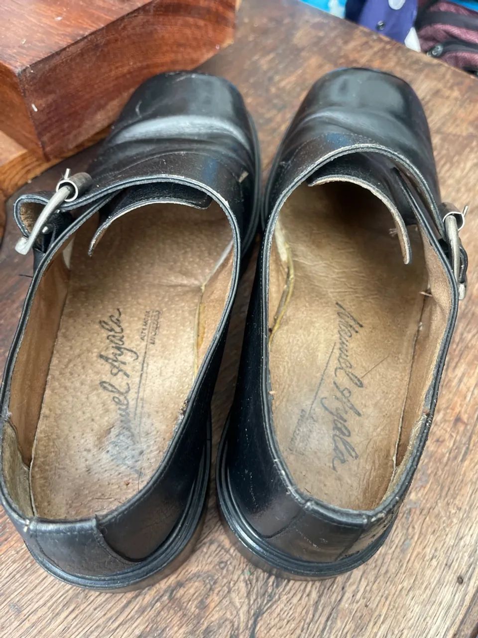 Sapatos de couro preto com fivela mexicano - Foto 3