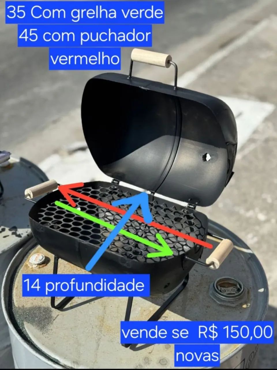 Mini churrasqueira Bafinho  - Foto 2