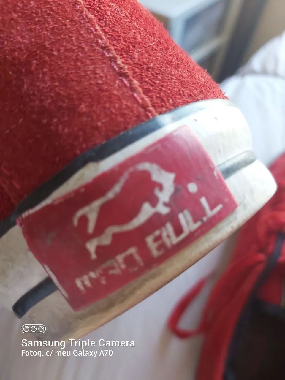 Tênis Mad Bull camurça vermelho 44 - Foto 4