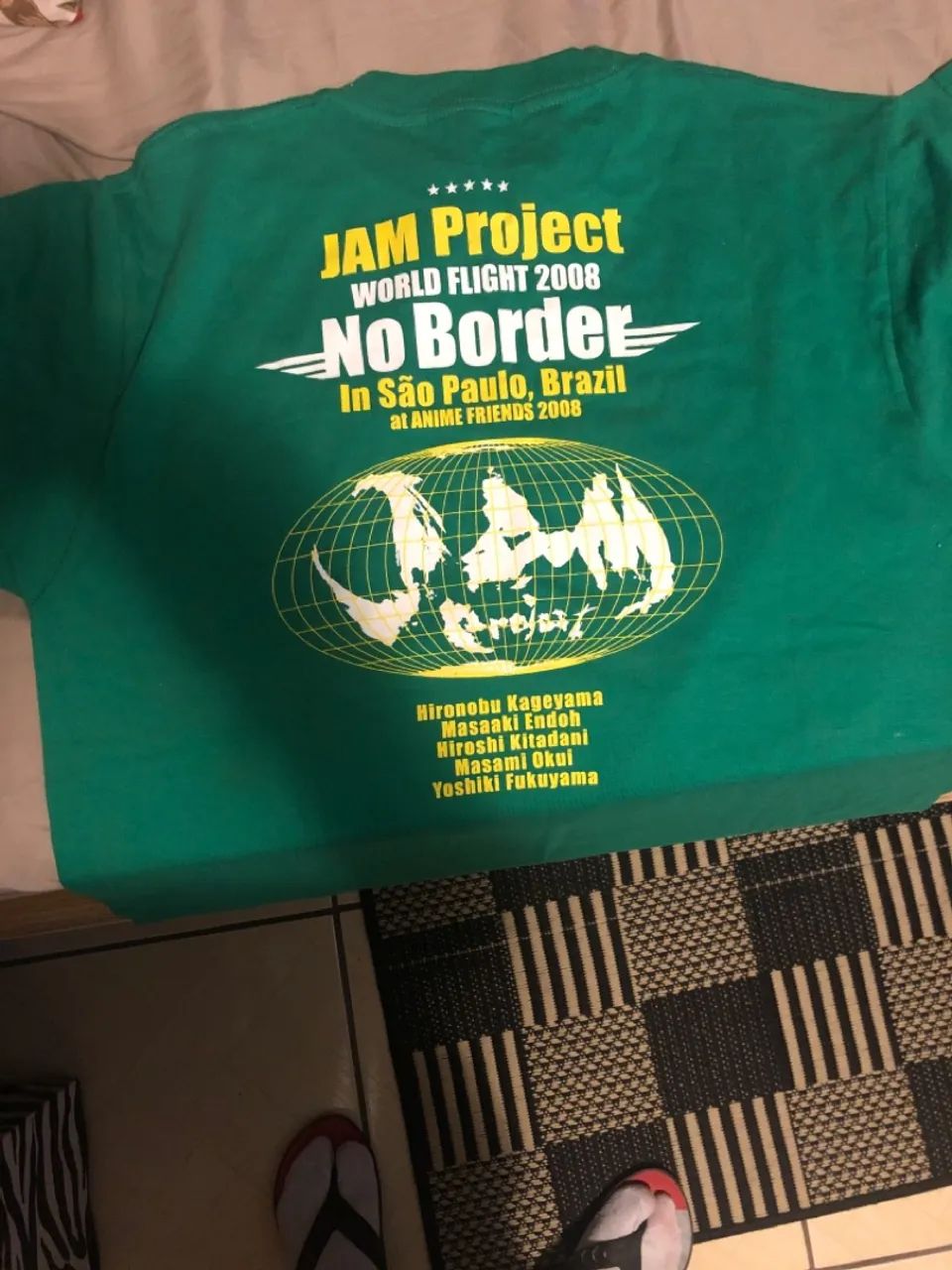 Camiseta JAM Project World Flight 2008 08061380Autografada - Foto 2