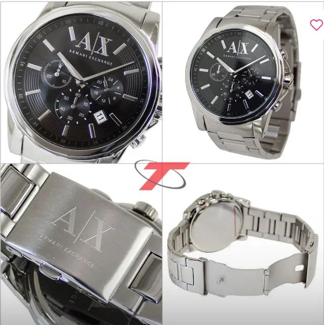 Relógio Armani Exchange Masculino Prata UAX2084/Z - Foto 2